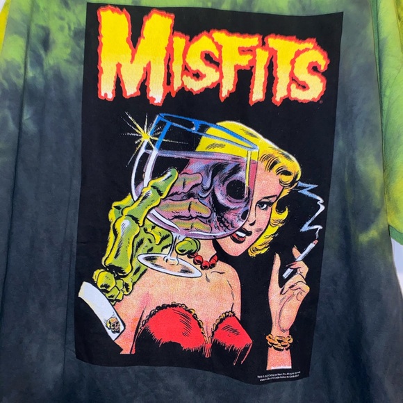 Misfits die die my darling dip dye tee shirt 2XL L - Picture 2 of 6